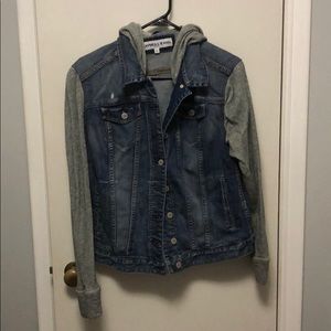 Express Knit Hoodie Denim Jacket